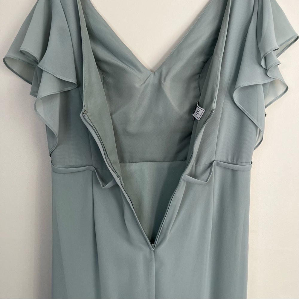 David’s Bridal Long Flutter Sleeve Bridesmaid Dress - Picture 7 of 13